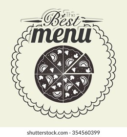 Pizza italian food graphic design, vector illustration eps10