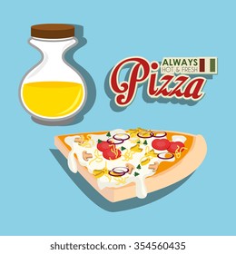 Pizza italian food graphic design, vector illustration eps10