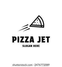 idea de diseño de logotipo de pizza jet
