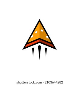 Pizza and jet plane combinations,in background white ,vector logo design editable