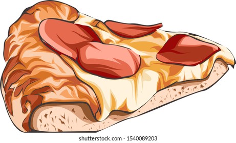 Pizza junk food vector illustration