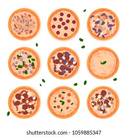 Pizza just made in the oven for every taste. Pizza four cheeses, margarita, vegetarian, pizza from vegetables. Try your favorite pizza!