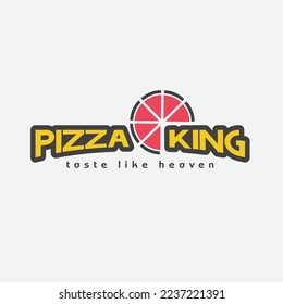 Pizza King Logo Design. simple clean And professional design.