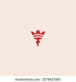 Pizza King logo icon flat vector design.