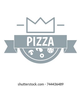 Pizza king logo. Simple illustration of pizza king vector logo for web