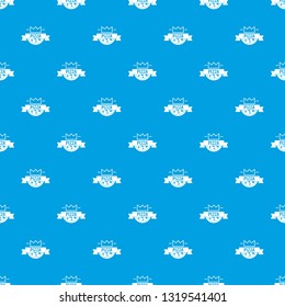 Pizza king pattern vector seamless blue repeat for any use