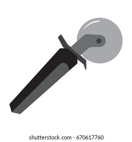 a pizza knife flat color