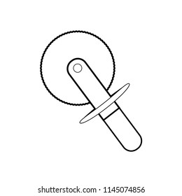 Pizza knife icon