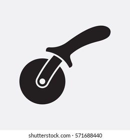 Pizza knife icon
