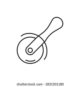 pizza knife icon element of kitchen icon for mobile concept and web apps. Thin line pizza knife icon can be used for web and mobile. Premium icon on white background