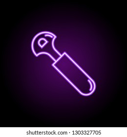 Pizza knife icon. Elements of Alcohol drink in neon style icons. Simple icon for websites, web design, mobile app, info graphics