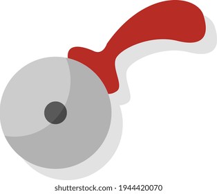 Pizza knife, illustration, vector on a white background