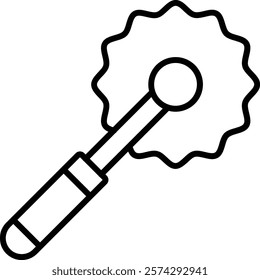Pizza knife vector icon. Can be used for printing, mobile and web applications.