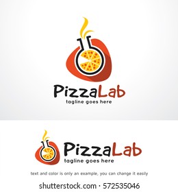 Pizza Lab Logo Template Design Vector
