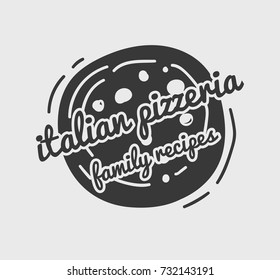 Pizza Label Design Typographic. Pizza festival or pizzafest.