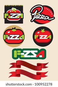 pizza label , font design pizza