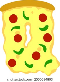 Pizza Letter Alphabet Vector Q