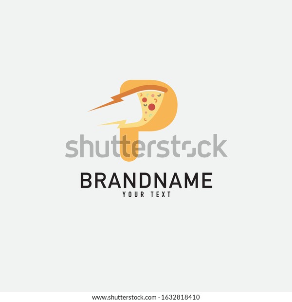 Pizza Letter P Logo Design Logo Stock Vector Royalty Free