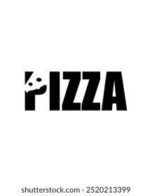 Logotipo de inscrição de pizza, vetor de design de logotipo de pizza, ícone de pizza moderna, ilustração vetorial