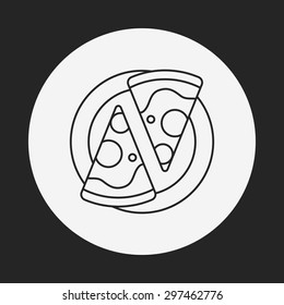 pizza line icon
