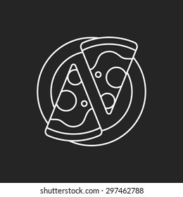pizza line icon