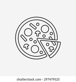 pizza line icon
