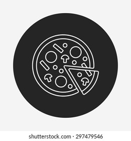 pizza line icon