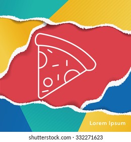 pizza line icon