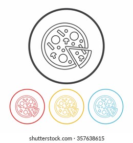 pizza line icon
