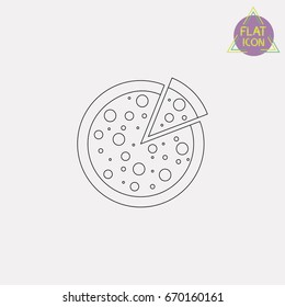 pizza line icon
