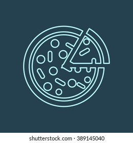 Pizza Line Icon. Eps-10.