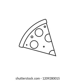 pizza line icon, fast food outline vector logo illustration, linear pictogram isolated on white
