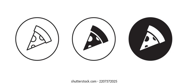 Pizza Line Icon Fast Food Vector Stock Vector (Royalty Free) 2207372025 ...