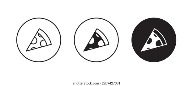 Pizza Line Icon Fast Food Vector Stock Vector (Royalty Free) 2209427381 ...