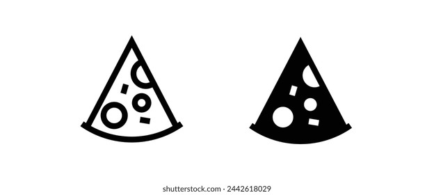 pizza line icon, fast food vector, sign, symbol, logo, illustration, editable stroke, flat design style isolated on white linear 