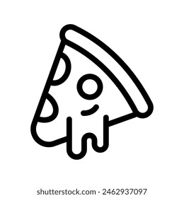 pizza line icon illustration vector graphic. Simple element illustration vector graphic, suitable for app, websites, and presentations isolated on white background