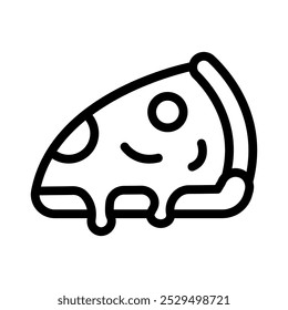 pizza line icon illustration vector graphic. Simple element illustration vector graphic, suitable for app, websites, and presentations isolated on white background