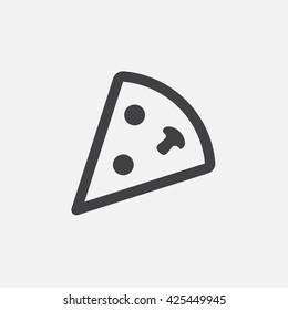 pizza line icon, outline vector logo, linear pictogram isolated on white, pixel perfect illustration