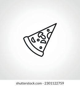 Pizza line icon. pizza slice linear icon