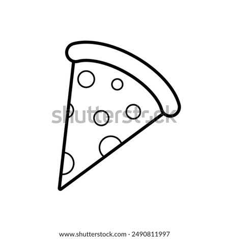 Pizza line icon. pizza slice icon. piece of pizza simple vector icon