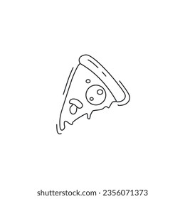 Pizza line icon. pizza slice thin line icon