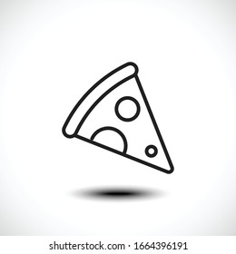 Pizza line icon. Vector illustration.
