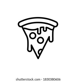 Pizza-Linie-Symbol, Vektorgrafik-Design