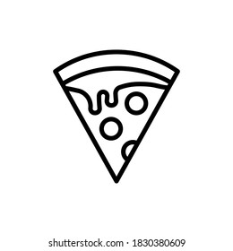 diseño vectorial de icono de línea de pizza
