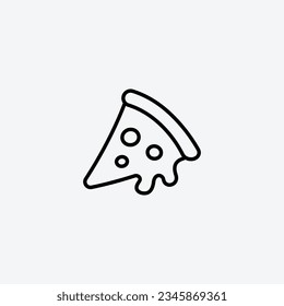 Ilustración vectorial de icono de línea Pizza.