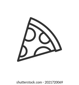 Pizza line icon. Web symbol for web and apps. Sign design in outline style. Pizza stroke object.