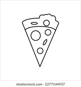 pizza line new vector icon