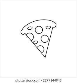 pizza line new vector icon