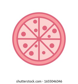 pizza line style icon design, fast food eat restaurant menu dinner lunch cooking and meal theme Vector illustration