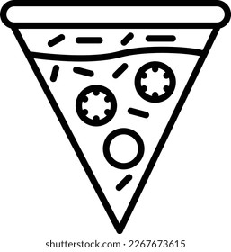 Pizza Line Vector Icon Design